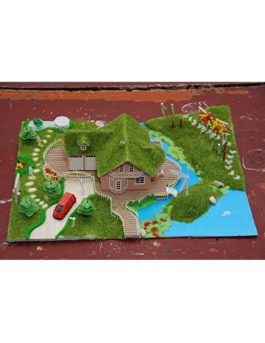 Yalulu 6 Pack Césped Falso Verde Polvo de Cachemira