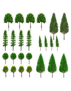 25 Árboles Miniatura Mixtos MOMOONNON para Diorama 2.5-13 cm