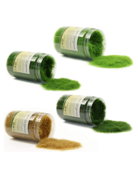 Césped Estático Evemodel 4x300ml 12mm Verde y Amarillo