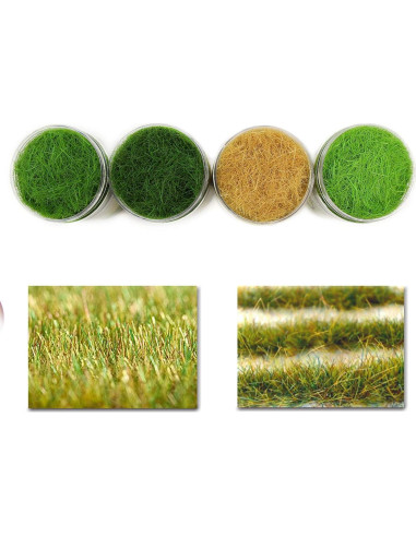 Césped Estático Evemodel 4x300ml 12mm Verde y Amarillo