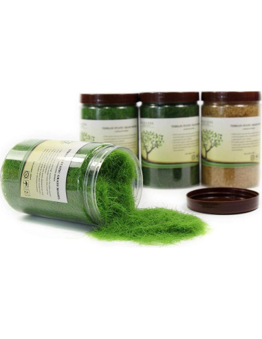 Césped Estático Evemodel 4x300ml 12mm Verde y Amarillo