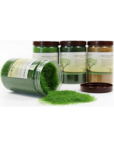 Césped Estático Evemodel 4x300ml 12mm Verde y Amarillo