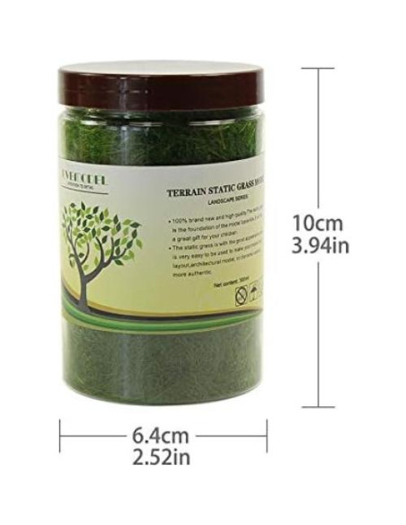 Césped Estático Evemodel 4x300ml 12mm Verde y Amarillo