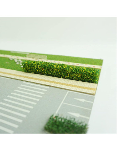 12 Tiras de Arbustos Miniatura Warmtree para Diorama y Ferrocarril