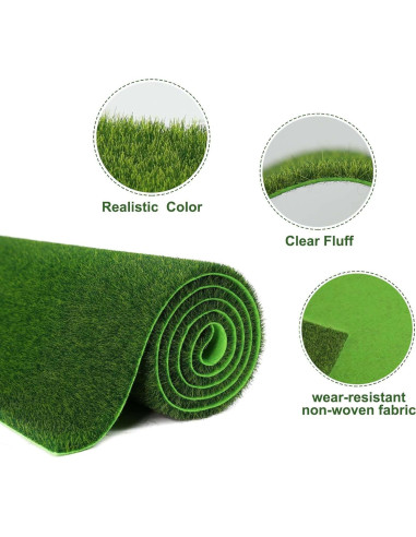 Alfombra de Césped Artificial Evemodel 40x99cm Verde DIY