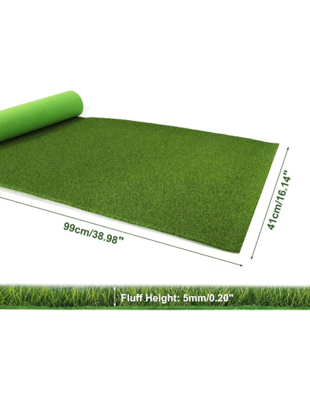 Alfombra de Césped Artificial Evemodel 40x99cm Verde DIY