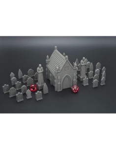 Escenografía de Cementerio EnderToys para Miniaturas 28mm 2