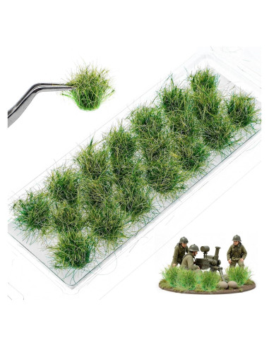 Hierba Estática Lusofie 20Pcs Verde Otoñal para Dioramas