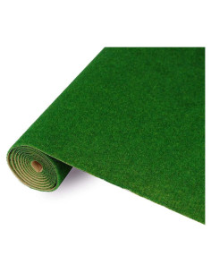 Alfombra de Césped Artificial NWFashion 33x99cm Verde Oscuro