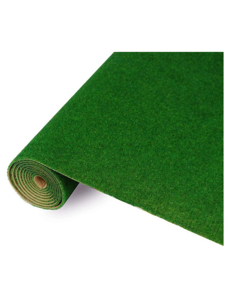 Alfombra de Césped Artificial NWFashion 33x99cm Verde Oscuro