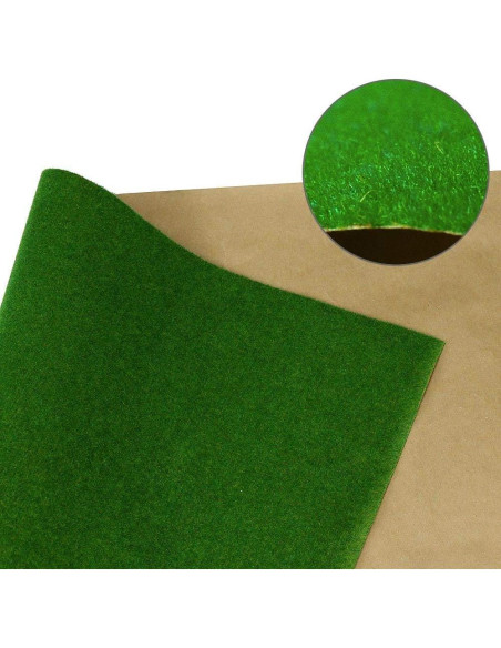 Alfombra de Césped Artificial NWFashion 33x99cm Verde Oscuro