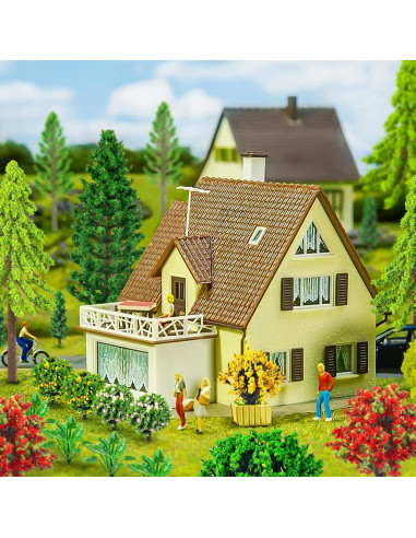 38 Piezas Mini Árboles de Modelo Coloridos QUOZUO 3-9 cm