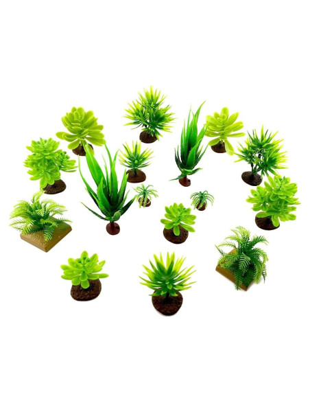 16 Árboles Miniatura de Plástico SaktopDeco para Diorama 2.5-12cm