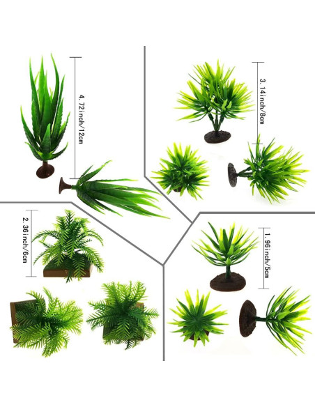 16 Árboles Miniatura de Plástico SaktopDeco para Diorama 2.5-12cm