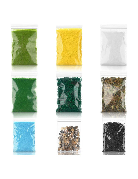 Kit de Materiales para Dioramas Nuanchu 9 Paquetes Miniatura