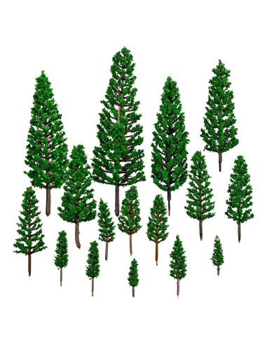 16 Árboles de Pino BLLREMIPSUR para Dioramas y Manualidades