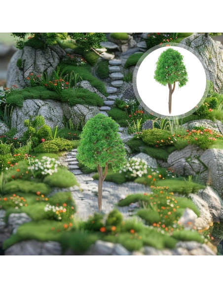 20 Árboles Modelo Paisaje 1:150 NUOLUX 7.5cm Verde