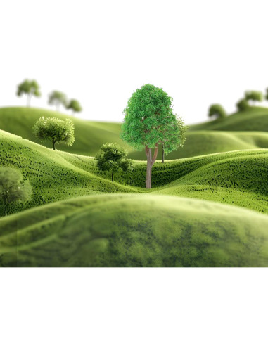 20 Árboles Modelo Paisaje 1:150 NUOLUX 7.5cm Verde