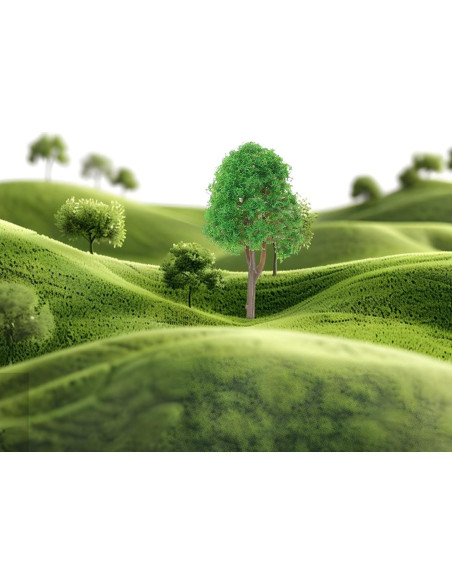 20 Árboles Modelo Paisaje 1:150 NUOLUX 7.5cm Verde