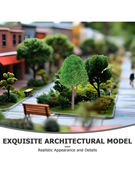 20 Árboles Modelo Paisaje 1:150 NUOLUX 7.5cm Verde