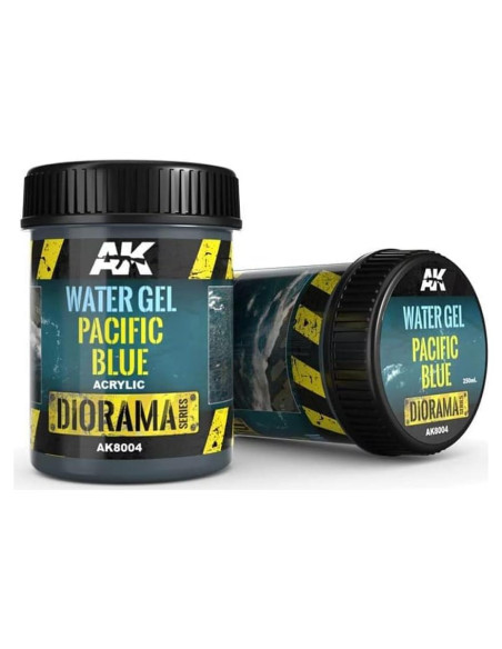 Gel de Agua Azul Pacífico AK Interactive 250ml para Dioramas