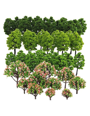 Paquete de 70 árboles modelo Taotenish para diorama
