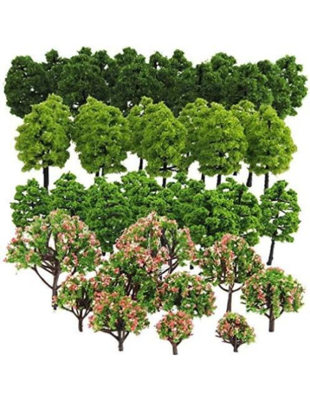 Paquete de 70 árboles modelo Taotenish para diorama