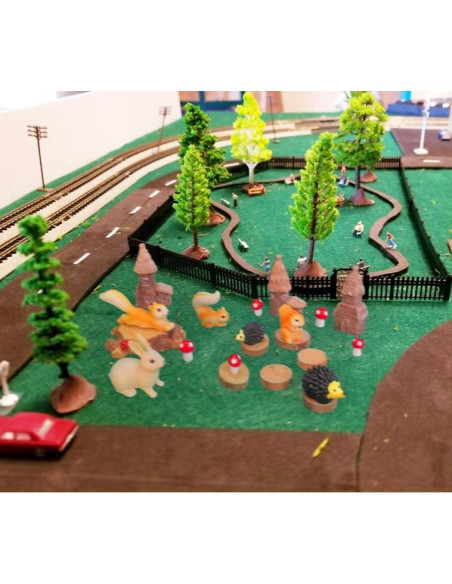 42 Piezas Árboles y Animales para Escenografía de Modelos