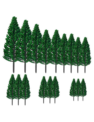 18 Mini Árboles Falsos WETEPUXI para Escenografía Verde