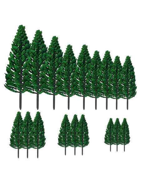 18 Mini Árboles Falsos WETEPUXI para Escenografía Verde