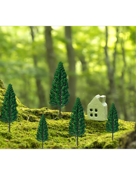 18 Mini Árboles Falsos WETEPUXI para Escenografía Verde