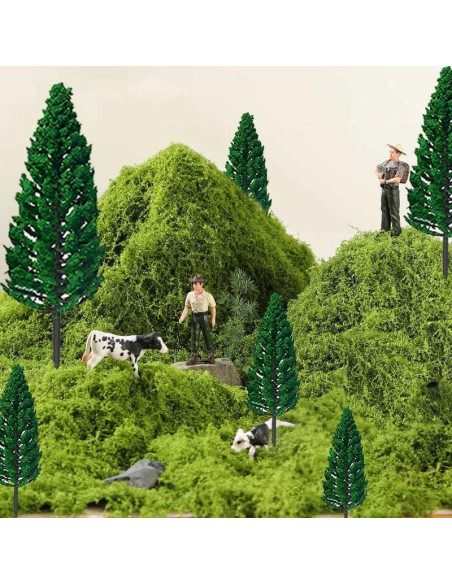 18 Mini Árboles Falsos WETEPUXI para Escenografía Verde