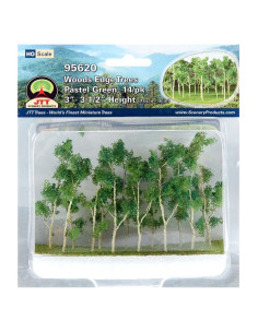 Árboles de Escala HO Verde Pastel JTT 14 Unidades
