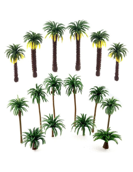 16 Piezas Árboles de Coco Tropical SaktopDeco 2.5-12cm