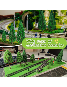Mini Árboles de Diorama Warmtree 36 Piezas 3.8-16 cm Verde 2