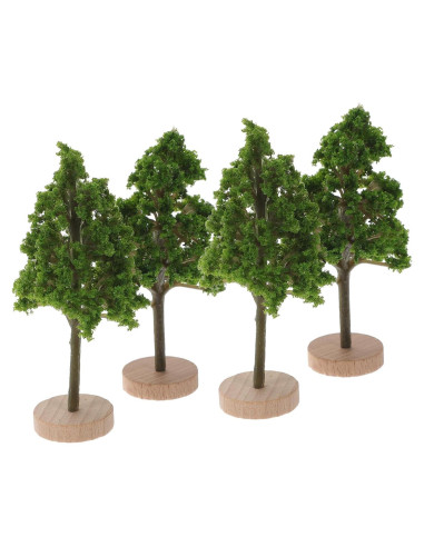 Kichvoe Mini Árboles 4Pcs para Dioramas 6x3cm Verde
