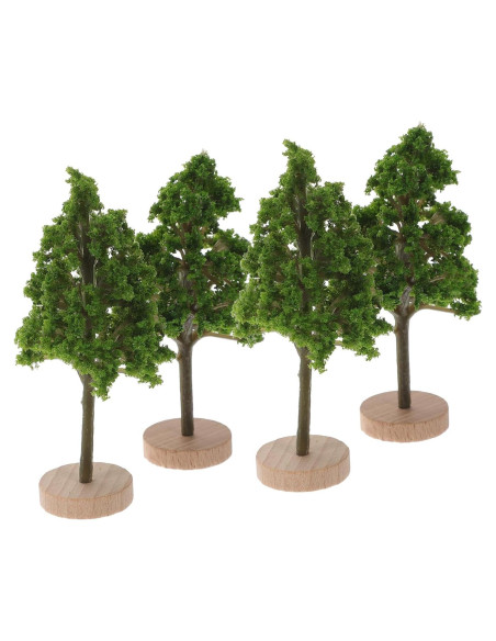 Kichvoe Mini Árboles 4Pcs para Dioramas 6x3cm Verde