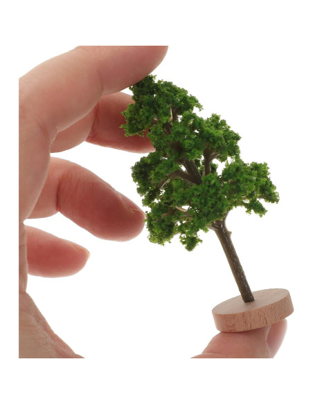 Kichvoe Mini Árboles 4Pcs para Dioramas 6x3cm Verde