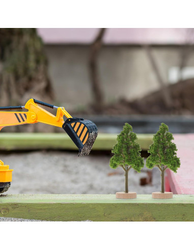 Kichvoe Mini Árboles 4Pcs para Dioramas 6x3cm Verde