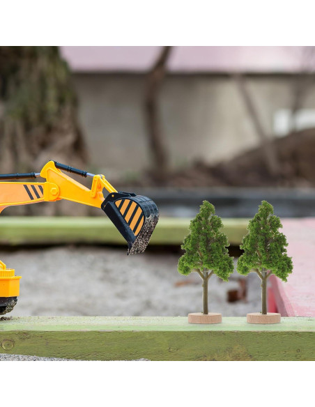 Kichvoe Mini Árboles 4Pcs para Dioramas 6x3cm Verde