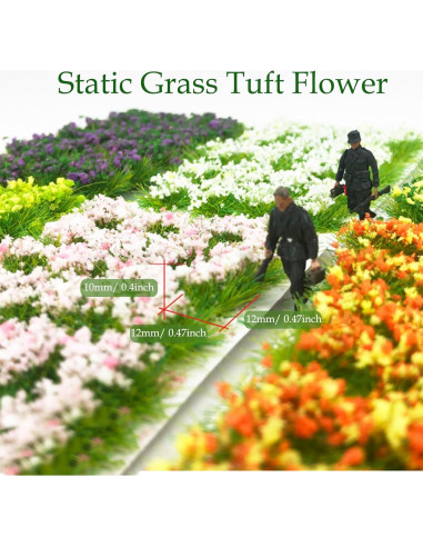 Tufts de Flores Estáticas Woohome 112 PCS para Paisajismo