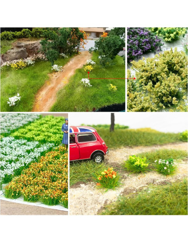 Tufts de Flores Estáticas Woohome 112 PCS para Paisajismo