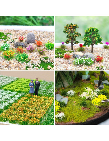 Tufts de Flores Estáticas Woohome 112 PCS para Paisajismo