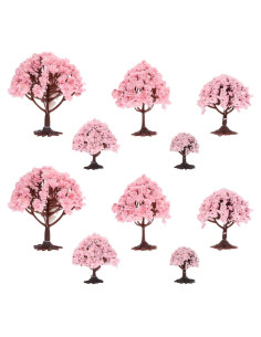 Yardwe 10Pcs Mini Árboles de Flor de Cerezo Falsos 7cm