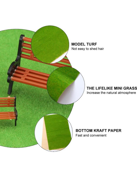 Alfombra de Césped Artificial Housoutil 99.8x34.9 cm Verde