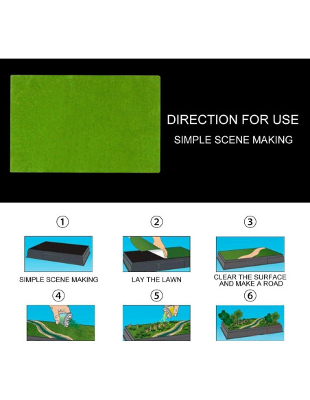 Alfombra de Césped Artificial Housoutil 99.8x34.9 cm Verde