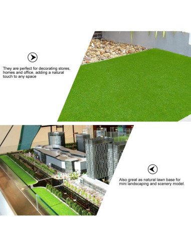 Alfombra de Césped Artificial Housoutil 99.8x34.9 cm Verde