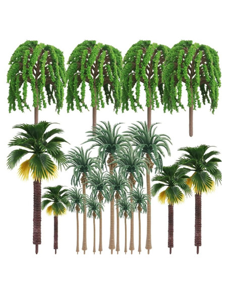 Miniatura Árboles Plásticos AmyBy 18 Figuras Diorama Selva