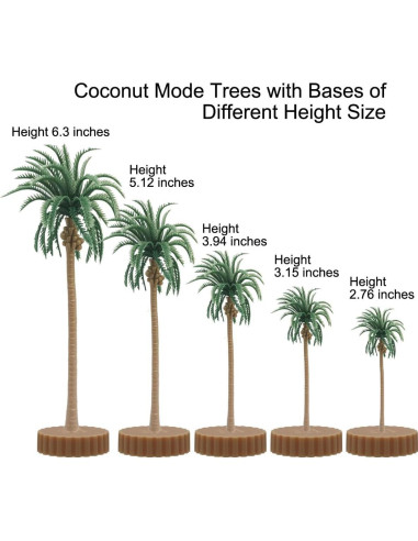 Miniatura Árboles Plásticos AmyBy 18 Figuras Diorama Selva