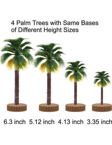 Miniatura Árboles Plásticos AmyBy 18 Figuras Diorama Selva